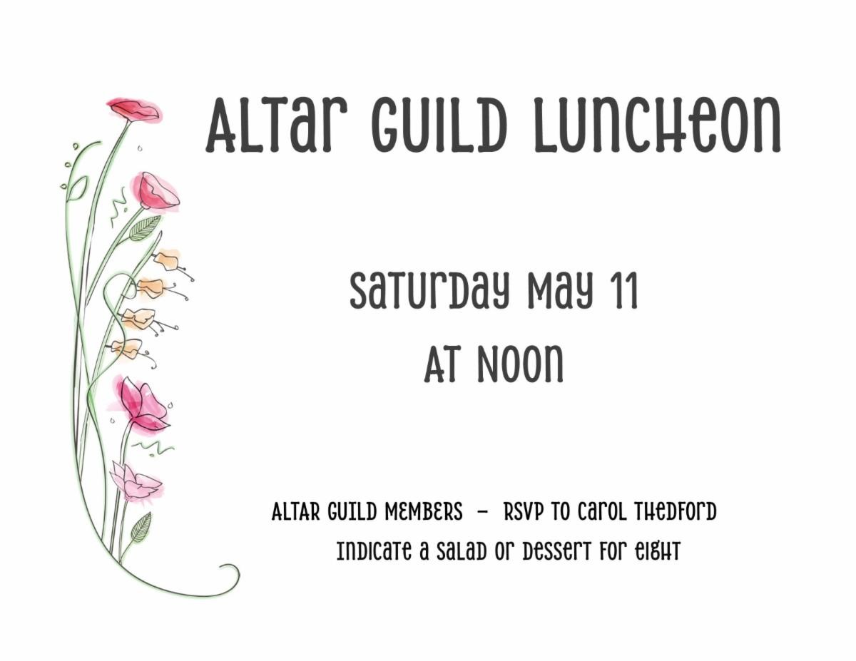 Altar Guild Luncheon | St. Francis Episcopal Church Potomac